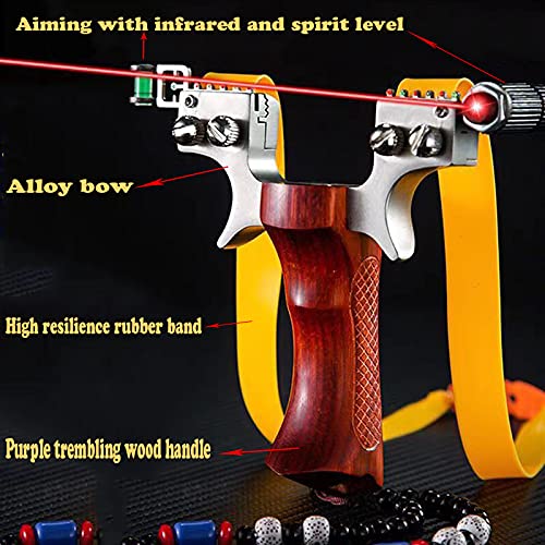 Svyaxfa Slingshot Alloy Heavy Professional Slingshots Set for Adult Hunting Powerful Stainless Steel Handle High Velocity Catapult Slingshots alloy slingshot - BeesActive Australia