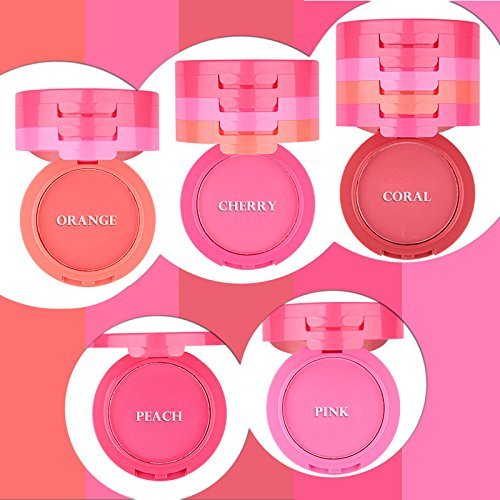 Ucanbe Waterproof 5 Colors Blusher Palette with Blush Brush - BeesActive Australia