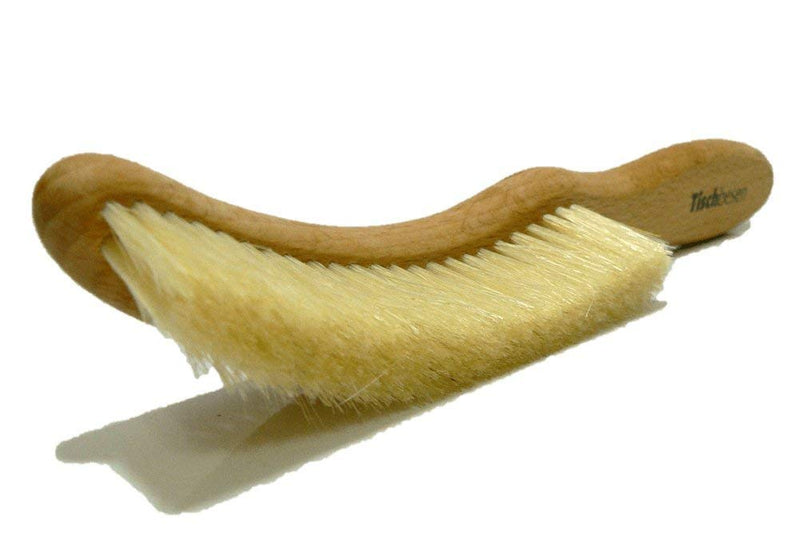 Valentino Garemi Traditional Hat Cleaning Brush | Remove Dust, Dry Stains, Rain Spots, Sweat Marks, Pet or Human Hair | Genuine Boar Hair Made in Germany (White Bristles) White Bristles - BeesActive Australia