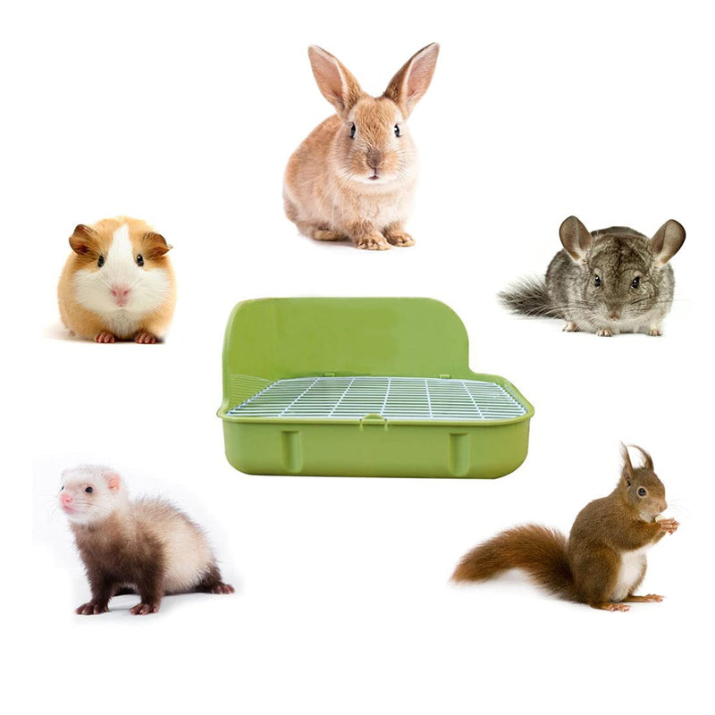 Hamiledyi Rabbit Litter Box,Rabbit Toilet Potty Trainer Corner Litter Bedding Box for Small Animals Rabbits Bunny Guinea Pigs Chinchilla Ferret Green - BeesActive Australia