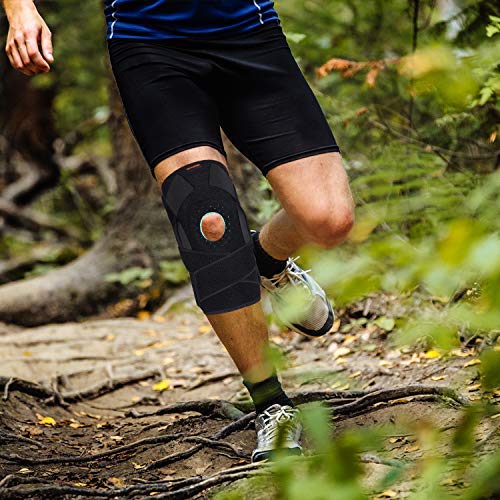Thx4COPPER Hinged Knee Brace - Adjustable Open Patella with Straps & Side Stabilizers - Compression Support for Protection & Pain Relief - Trauma, ACL, LCL, MCL, Tears, Arthritis,Tendon, Injuries M (Pack of 1) - BeesActive Australia