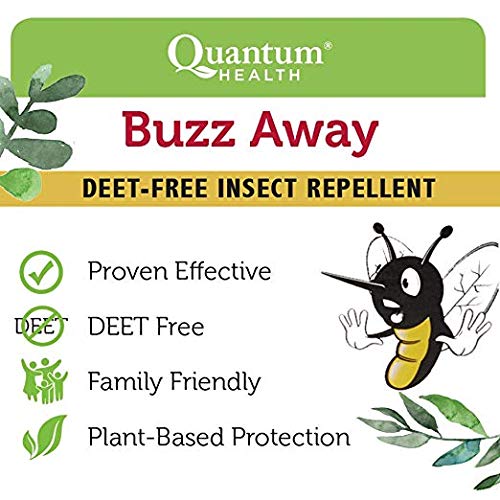 Quantum Health Buzz Away Extreme - DEET-free Insect Repellent, Essential Oil Bug Spray - Small Children and Up, Travel Friendly, 4 Fl Oz - BeesActive Australia
