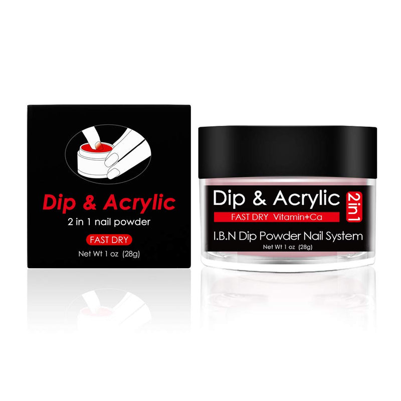 2 In 1 Red Dip Powder & Acrylic Powder (Added Calcium Vitamin) I.B.N Dipping Powder Color 1 Ounce, Non-Toxic & Odor-Free, No Need Nail Lamp Dryer (016) 016 - BeesActive Australia