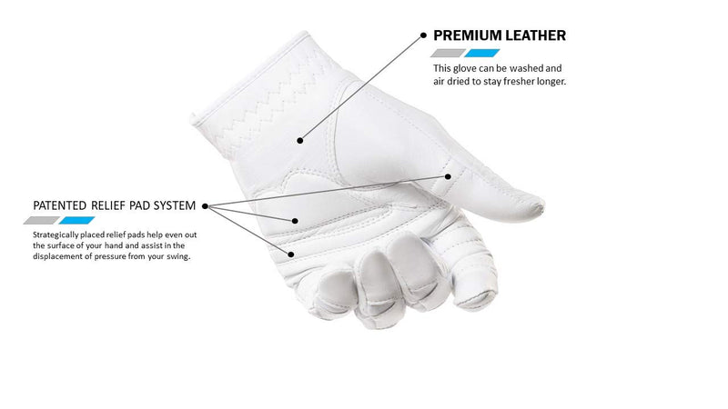 Bionic Glove Ladies Stablegrip with Natural Fit Golf Glove Regular, White Small Worn On Right Hand - BeesActive Australia