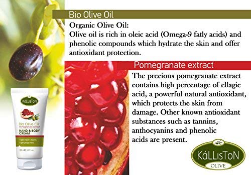 Kalliston, Pomegranate Infused Extract Lotion, Organic Extra Virgin Olive Oil, Hand & Body Cream, Cruelty Free, Made in Historic Crete, Greece, 5 oz. Each Tube, Pack of 2 Pomegranate Extract 150ml - BeesActive Australia