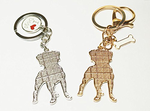 BBEART Dog Keychain Ring, Cool Cute Pet Dog Keyring Bag Charm Mini Metal Key Ring Keyfob Rottweiler - BeesActive Australia