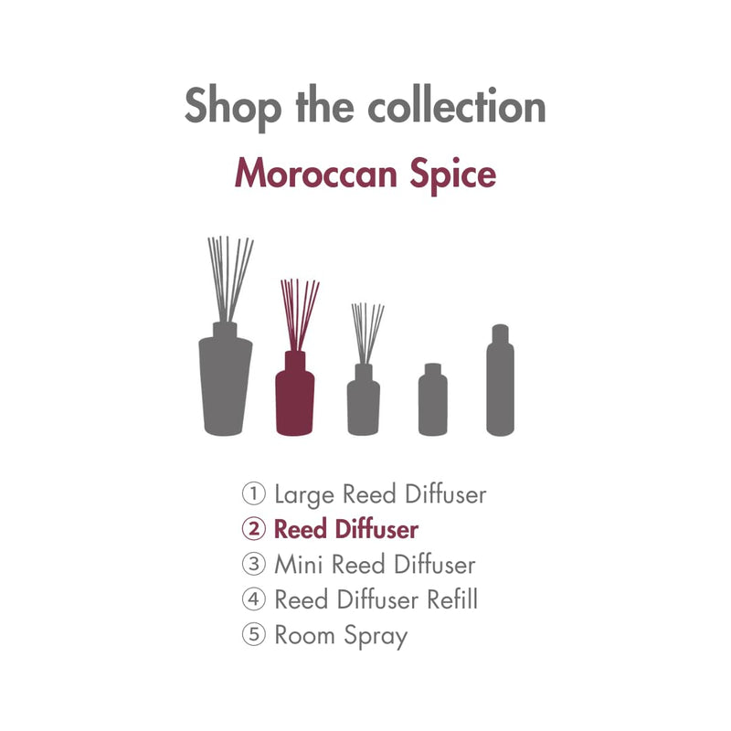 Ashleigh & Burwood Scented Home 150ml Reed Diffuser Fragrance Set - Moroccan Spice - Warm Honey & Nutmeg Scent - For The Home - Recyclable - Includes Reed Diffuser Sticks and Fragrance - Refillable - BeesActive Australia