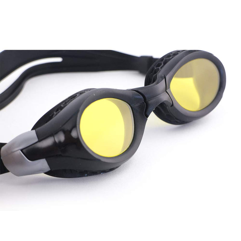[AUSTRALIA] - LANE 4 icompy Performance & Fitness Junior Swim Goggle - Hydrodynamic Design, Anti-Fog UV Protection for Adults Men Women VC-959 (Yellow/Black) 
