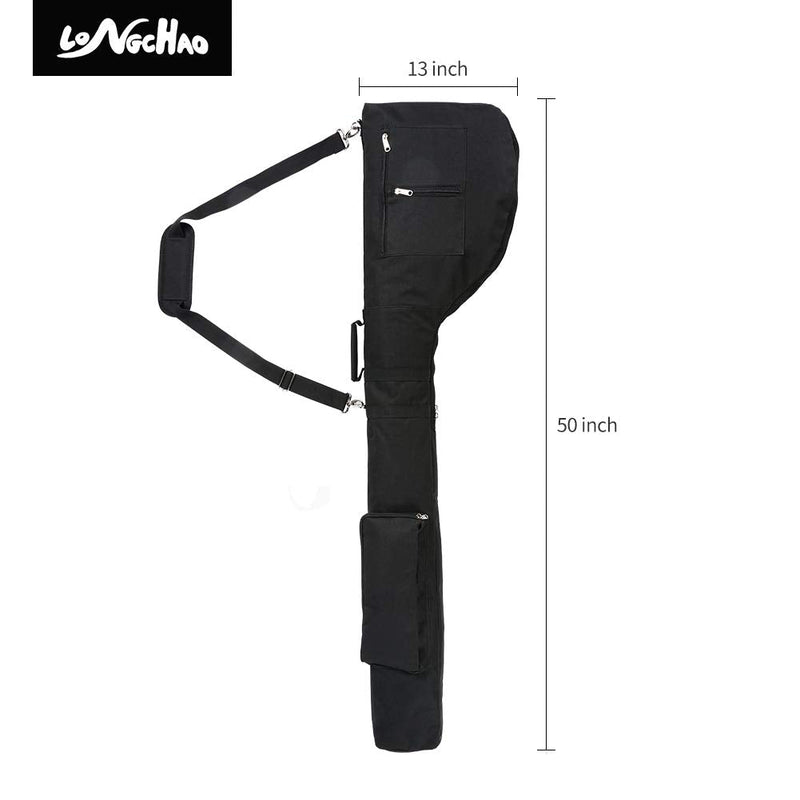 Golf Sunday Bag-Driving Range Mini Course Training Practice Golf Bag Travel Case Foldable Black - BeesActive Australia