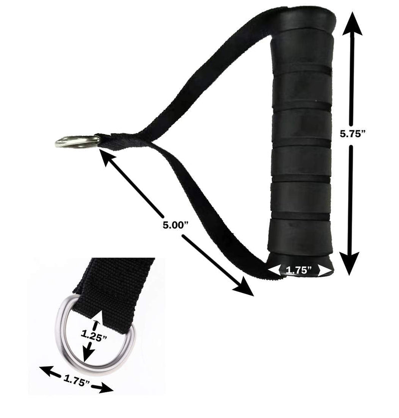 LiftBro Demon Elite Heavy Duty Fitness Handles (Pair) - Cable Machines & Resistance Bands (Black) - BeesActive Australia