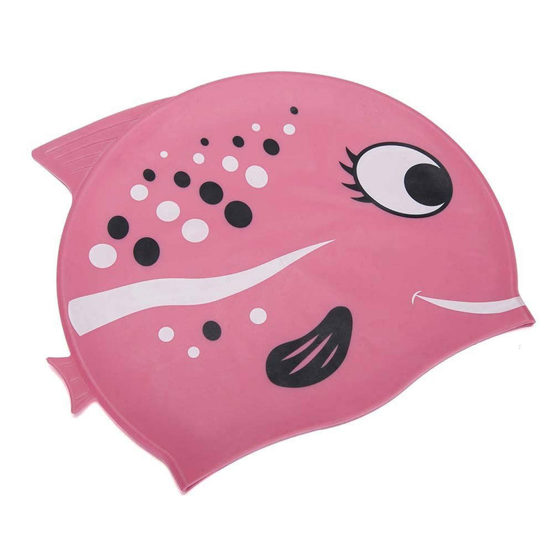 DoubleWood Kids Swimming Caps Fun Swimming Hat Comfortable Silicone Children Toddlers Swim Cap Waterproof Protect Ear Swim Pool Hat for Boys and Girls Pink - BeesActive Australia