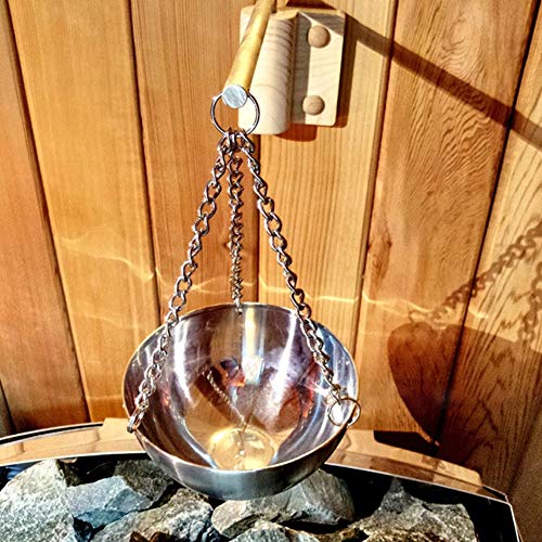 Atyhao Sauna Kits, Stainless Steel Sauna Aroma Bowl Cup Essential Oil Bowl Sauna Room Accessories - BeesActive Australia