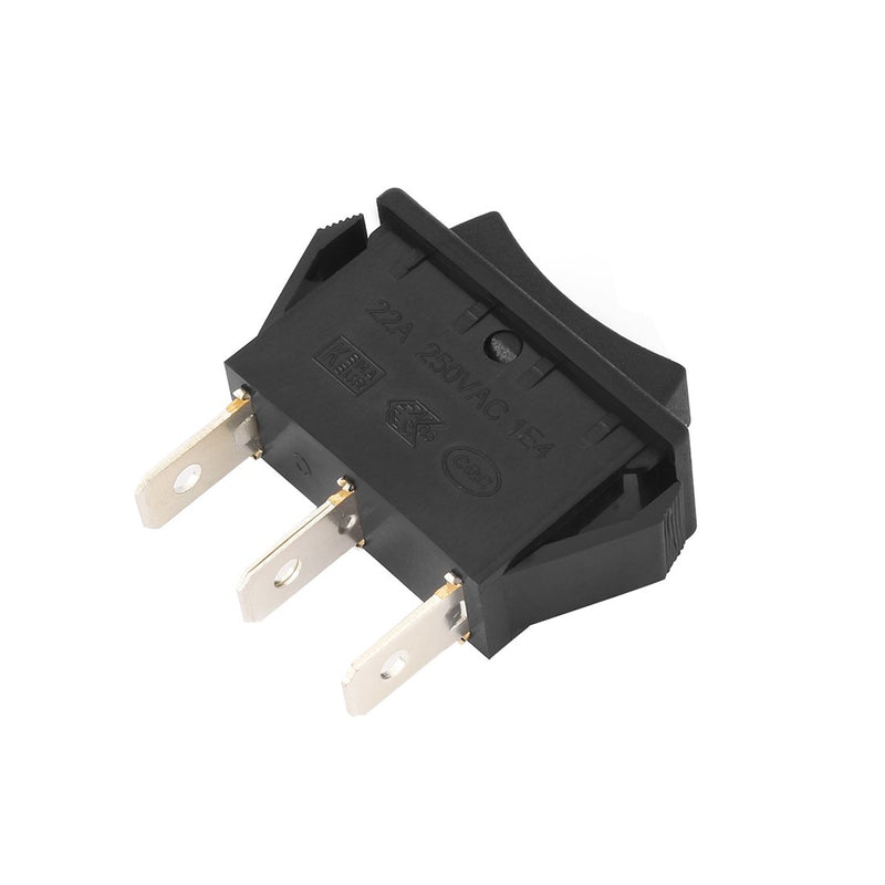 [AUSTRALIA] - uxcell 5Pcs AC 20A/125V 22A/250V SPDT 3 Terminal 3 Position On-Off-On Switch Boat Rocker Switches Black 