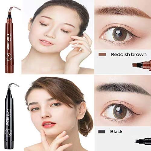 Eyebrow pencil-micro-movement eyebrow pencil-easy to draw natural eyebrow pencil (pack of 2) (Black) Black - BeesActive Australia