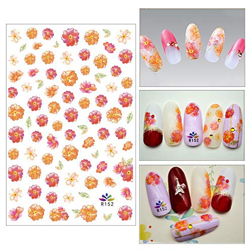 Yiicon 5 Sheets Natural Dry Flower Nail Art Decoration Lovely Flower Beauty Nail Stickers for 3D Nail Art Acrylic UV Gel Tips 3D Nail Art Dried Flowers Sticker - BeesActive Australia