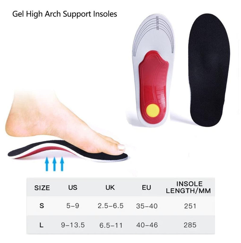 Arch Support Orthopedic Insoles, Insoles for Men and Women,Shock Absorption Comfortable Insoles, Shoe Inserts Insoles for Flat Feet, Feet Pain, Plantar Fasciitis Insoles, Over Pronation (Large) Large - BeesActive Australia
