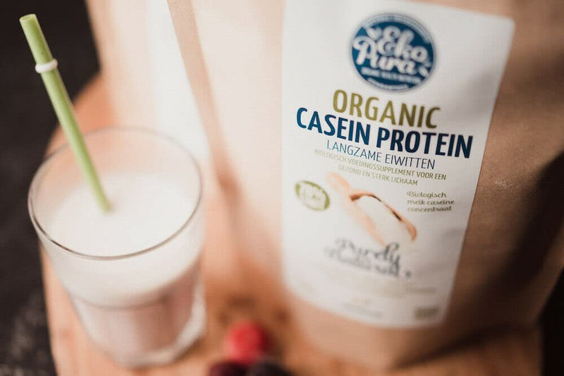 Ekopura Casein Protein Powder - 500g | 78% Protein | Hormone Free, GMO-Free, Soy-Free, Additive Free, Sugar-Free | Promote Muscle Growth - Accelerate Recovery | Certified Organic Neutral, flavorless 500 g (Pack of 1) - BeesActive Australia