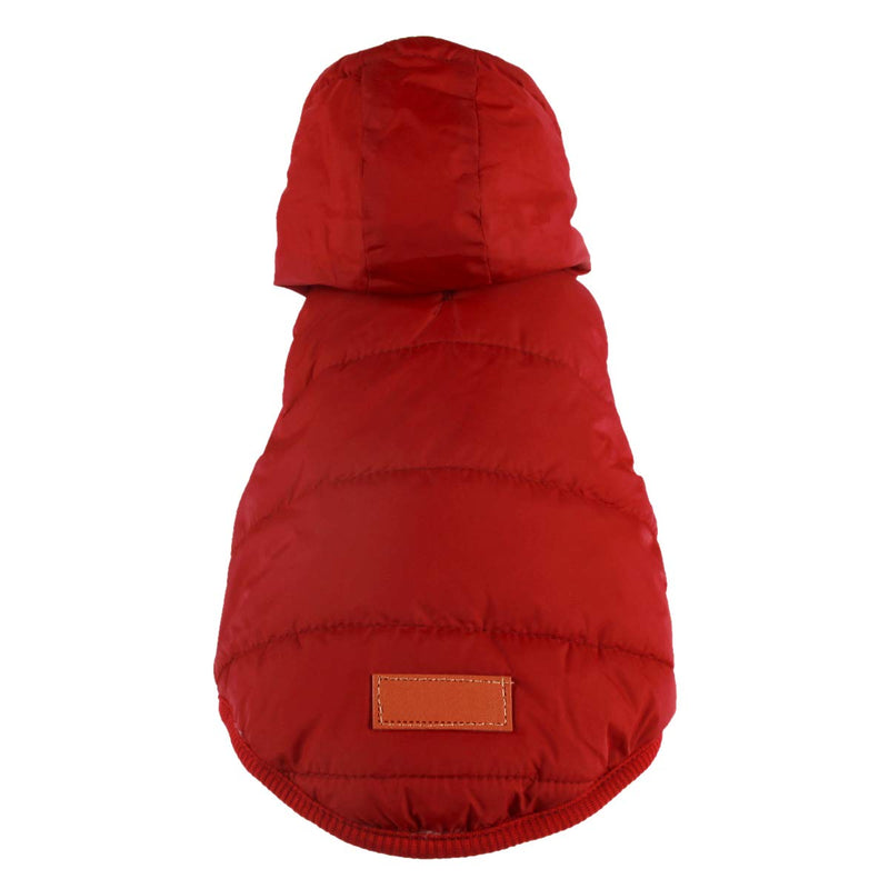 Vecomfy Fleece and Lining Extra Warm Dog Hoodie in Winter,Small Dog Jacket Puppy Coats with Hooded Small (Pack of 1) Red - BeesActive Australia