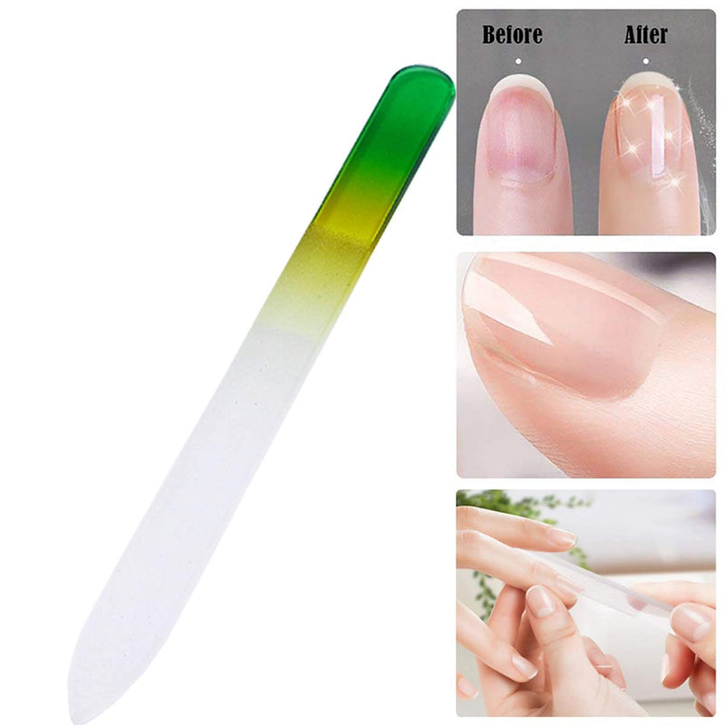 4 Pack Glass Nail File, Crystal Fingernail Files with Case, Double Sided Finger Nail Files, Professional Manicure Nail Care, Christmas Gifts for Women Girls MUlti-colored-4PCS - BeesActive Australia
