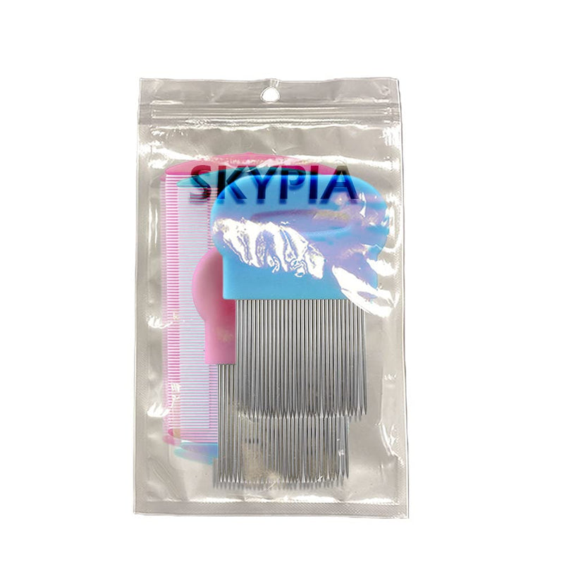SKYPIA 4 Packs Pet Lice Combs Set for Dog Cat Puppy Tear Marks Pet Hair Remover Flea Tick Lice Dandruff Remover Dog Grooming Supplies - BeesActive Australia