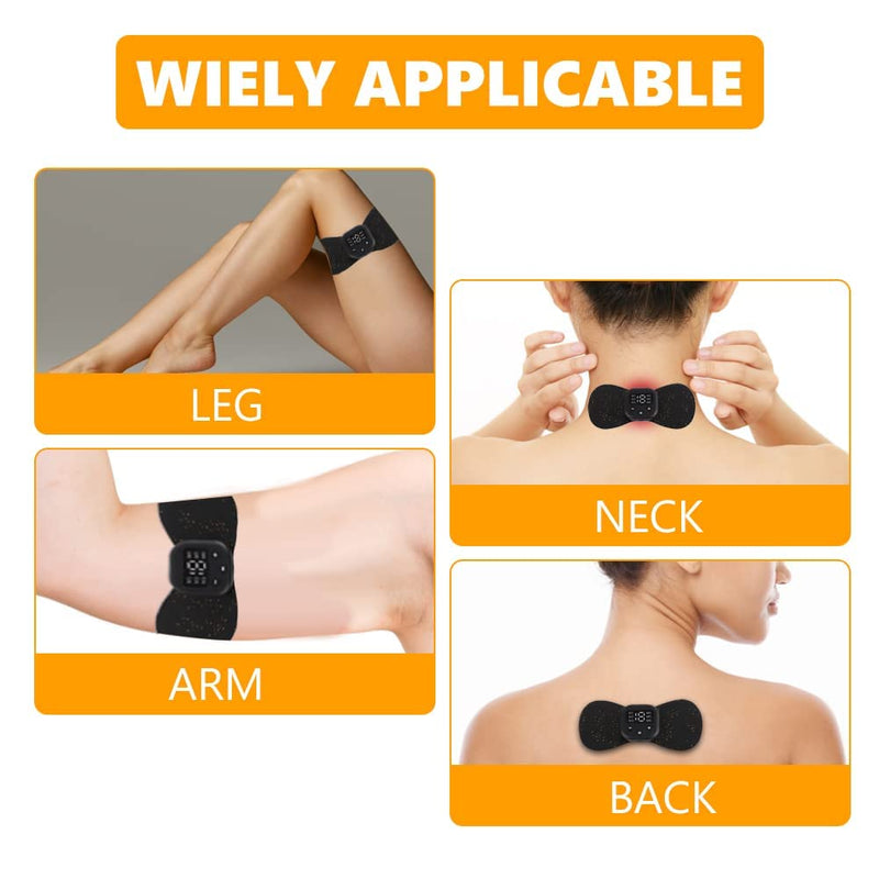 Mini Cervical Massager, Portable Electric Wireless Tens Machine for Body Muscle Pain Relief and Muscle Relaxation Stickers - BeesActive Australia