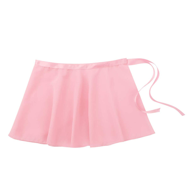 [AUSTRALIA] - moily Kids Girls Classic Ballet Wrap Skirts with Ribbon Tie Waist Gymnastics Leotard Pull-On Dancewear Pink 12-16 