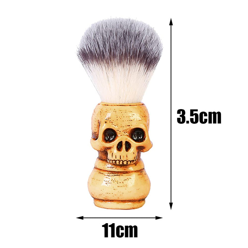 Skull Head Handle Shaving Brushs Barber Salon Beard Shaving Brushs Mens Grooming Tools for Men's Day Facials - BeesActive Australia