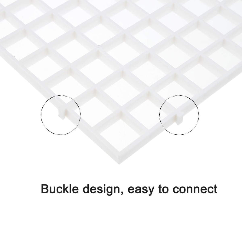 Senzeal 4PCS Aquarium Grid Divider Tray Egg Crate Aquarium Fish Tank Bottom Divider Isolation Board with Sucker Clips White - BeesActive Australia