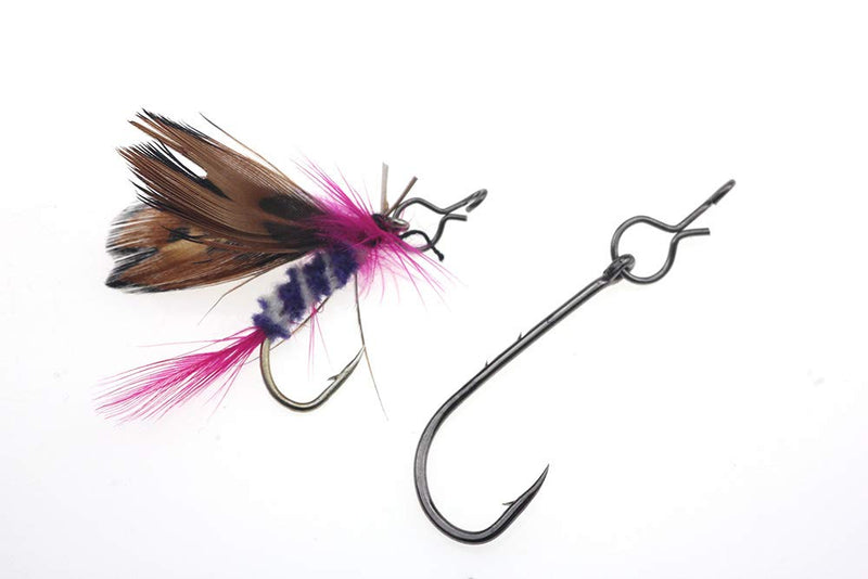 Rompin 100PCS Fly Fishing Snap Line Pin with Slice in Shank Quick Change Connect for Flies Hook & Lures Black Color S_5mm_100pcs - BeesActive Australia