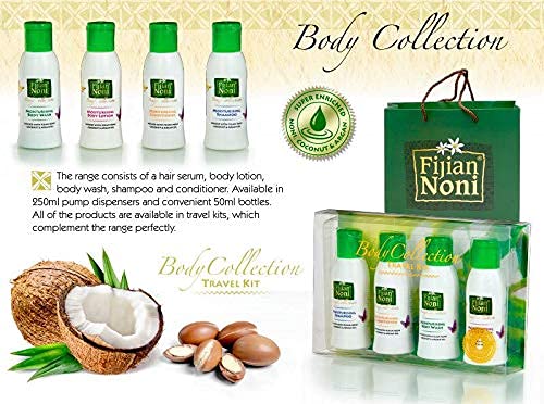 Fijian Noni - Body Collection TRAVEL KIT (Pack of 4) Infusion of Fijian Noni, Pure Coconut & Argan Oil. Gift of Nature! - BeesActive Australia