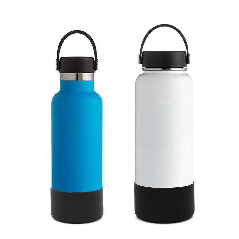 Flaskars Protective Silicone Boot for 12oz - 40 oz Hydro Sport Water Bottles Flask Anti-Slip Bottom Sleeve Cover Black Fits 12 to 24 oz Bottles - BeesActive Australia