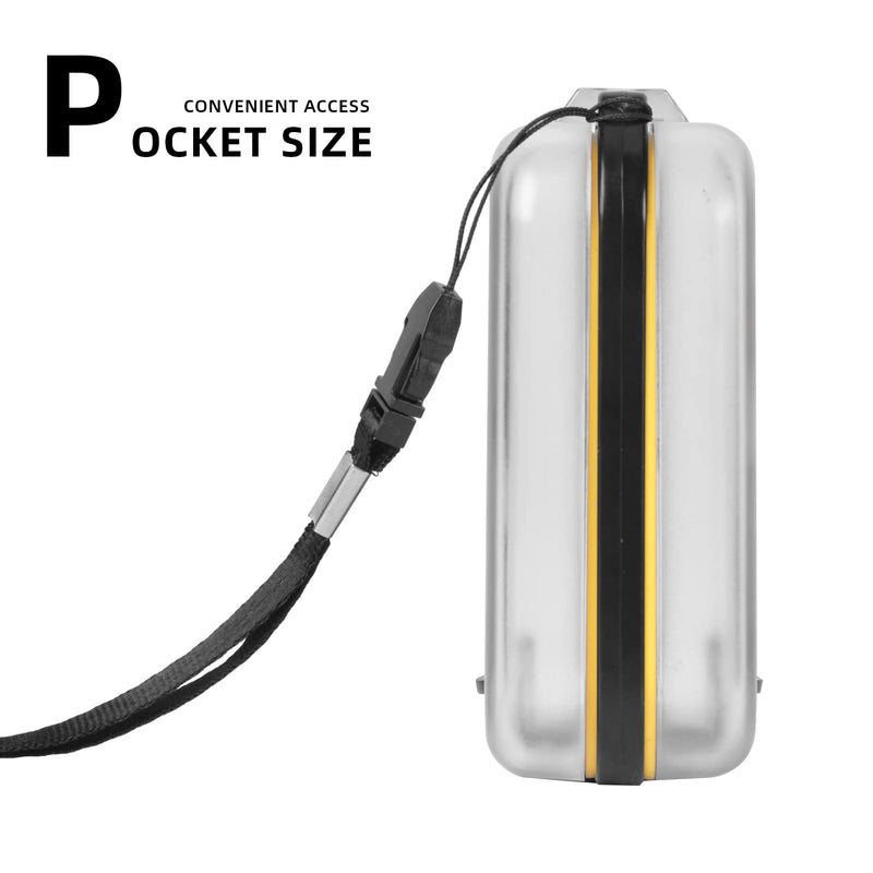 SF Fly Fishing Box Double-Sided Small with Lanyard Waterproof Pocket Clear Lid Easy Grip Foam Insert Black - BeesActive Australia