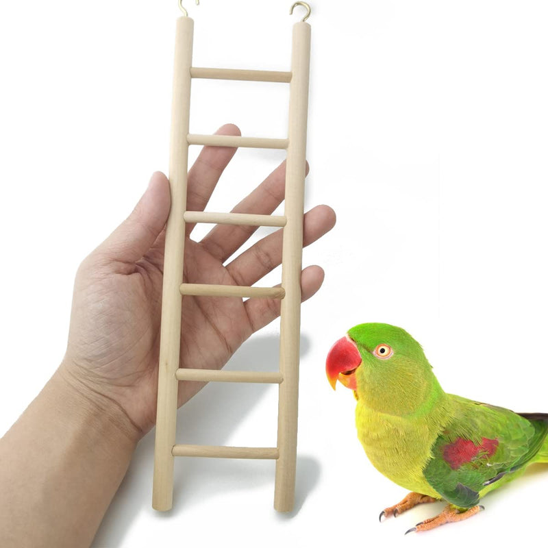 GXXMEI 4PCS Bird Toys Wooden Ladder, 4 Sizes Parakeet Toys Wood Ladder, Natural Wooden Step Ladder Bird Ladder, Bird Climbing Toys Bird Toys for Parakeets, Parrots, Cockatoo and Lovebirds - BeesActive Australia