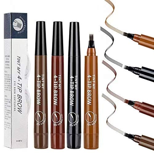 Eyebrow pencil-micro-movement eyebrow pencil-easy to draw natural eyebrow pencil (pack of 2) (Black) Black - BeesActive Australia