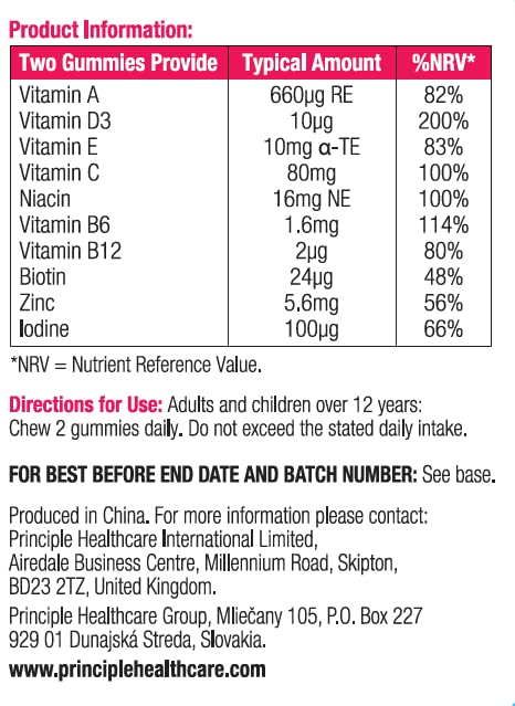 Vitawell Adult Multivitamin Gummies | 120 Raspberry Flavour Gummies | Mega Pack | 2 Months� Supply | Two a Day Chewable Adult Multivitamins | 10 Essential Adult Vitamins | by Vitawell 120 count (Pack of 1) - BeesActive Australia