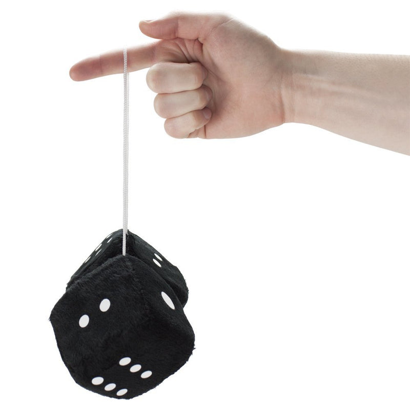 Pudgy Pedro's Pair of 3" Hanging Fuzzy Dice Party Supplies Black - BeesActive Australia