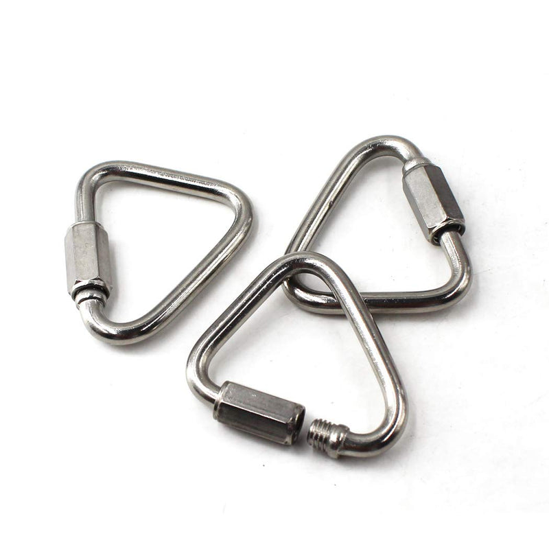 Flomore Delta Quick Link 304 Stainless Steel Triangle Quicklink Chain Connector Screw Lock Carabiner M4 - BeesActive Australia