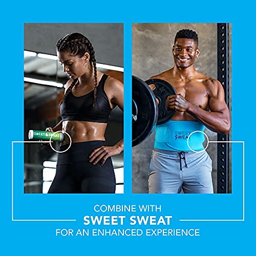 Sweet Sweat Waist Trimmer 'Neon' Series | Premium Waist Trainer Band for Men & Women Neon Blue Small - BeesActive Australia