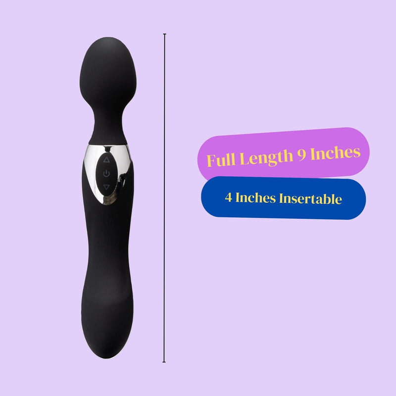 Sinful Magic Wand Vibrator - Curvy Double Pleasure Wand Vibrator - Rechargeable Massage Wand Sex - Waterproof and Powerful Sex Wand - 2 Motors with 10 Modes Each - Vibrator Wand for Women and Couples - BeesActive Australia