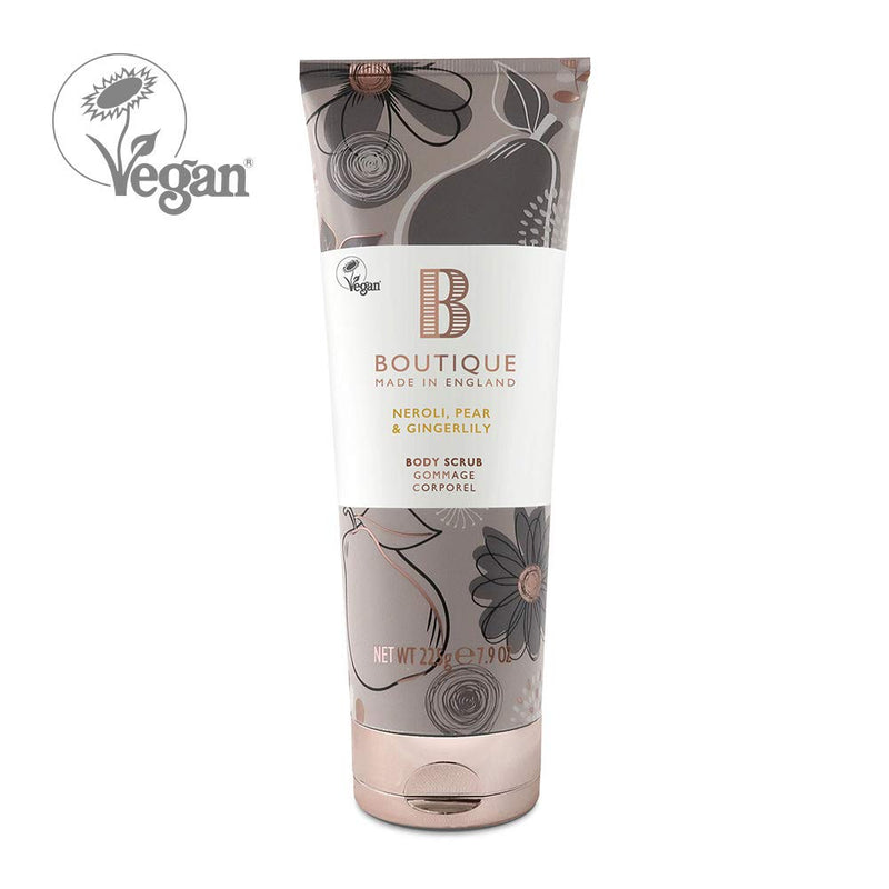 Boutique Neroli, Pear & Gingerlily Vegan Body Scrub 1 x 225g - BeesActive Australia
