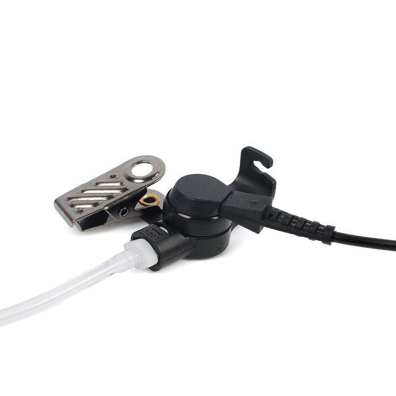[AUSTRALIA] - HYS 2.5mm Receiver/Listen ONLY Surveillance Acoustic Tube Earpiece Headset Shoulder with One Pair Medium Earmolds(Left and Right) 