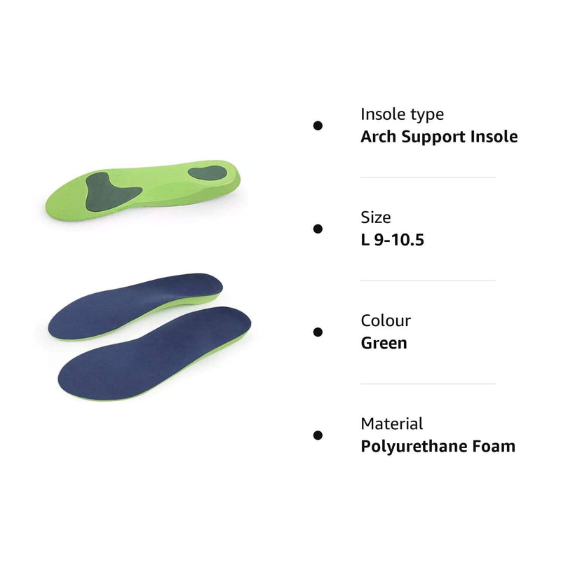 Plantar Fasciitis Orthotic Insoles with Arch Support Shoe Inserts Women Men Insole Flat Feet Insert S 5-6.5 - BeesActive Australia
