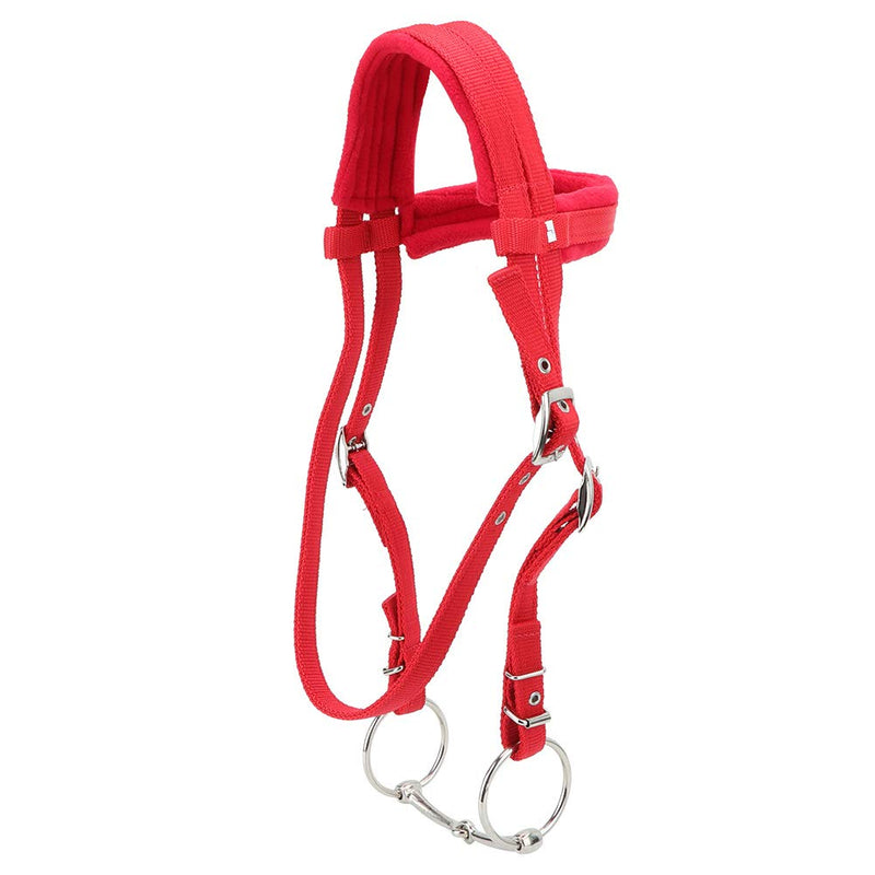 TOPINCN Horse Bridle, Red Adjustable Horse Bridle Rein Harness Horse Headstalls Bit Horse Equestrian Accessories with Soft Cushion - BeesActive Australia