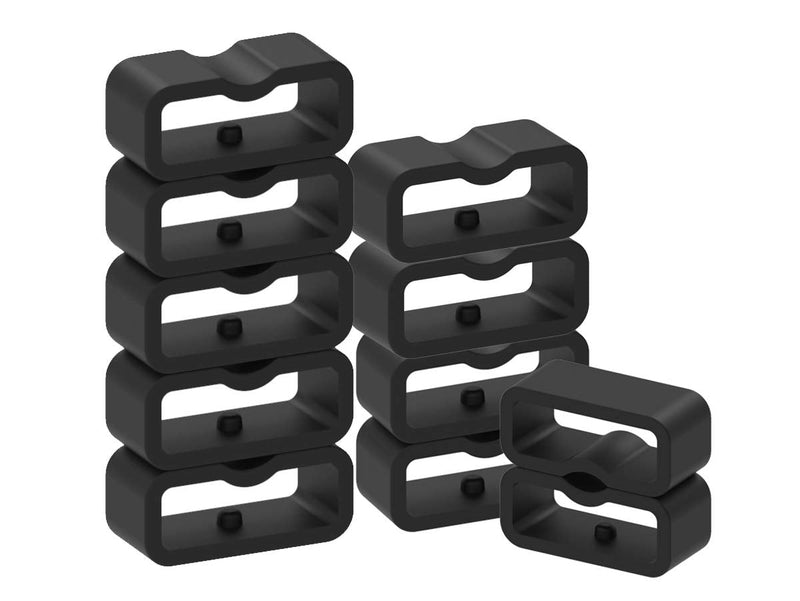 Fastener Rings Compatible with Garmin Vivosmart 3 Vivosmart 4/Vivofit 3 Vivofit 4/Vivofit Jr.3 Vivofit Jr.2 Bands Rubber Replacement Band Keeper Loop Security Holder Retainer Ring 10Black - BeesActive Australia