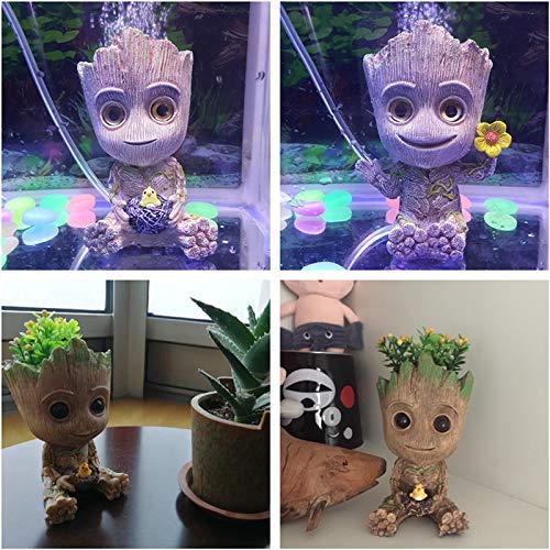 SLOCME Aquarium Groot Air Bubbler Decorations - Oxygen Pump Resin Crafts for Aquarium Fish Tank Decorations,with Air Bubbler Stone for Aquarium - BeesActive Australia