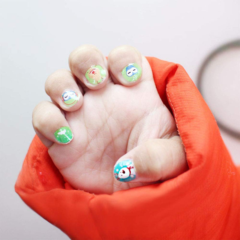 EBANKU Self Adhesive Nail Art Stickers for Kids with Nail File, 12 Sheets 3D Fruits Moon Crowns Rainbow Ice Cream Animals Lovely Nail Stickers Decals Wraps for Girls Kids Holiday Nail Art Decals - BeesActive Australia