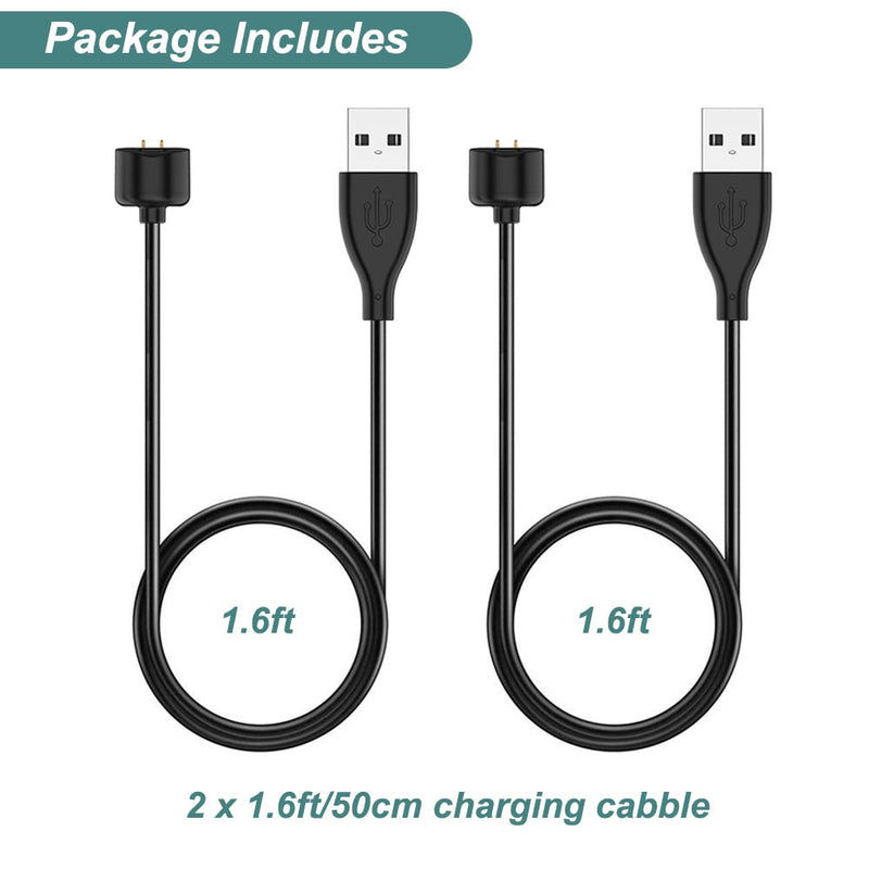 Kissmart Charger Compatible with Amazfit Band 5, Xiaomi Mi Band 6/5, Replacement USB Magnetic Charging Cable Cord Accessories for Mi Band 6/5, Amazfit Band 5 Fitness Tracker [2Pack - 1.6ft/50cm] - BeesActive Australia