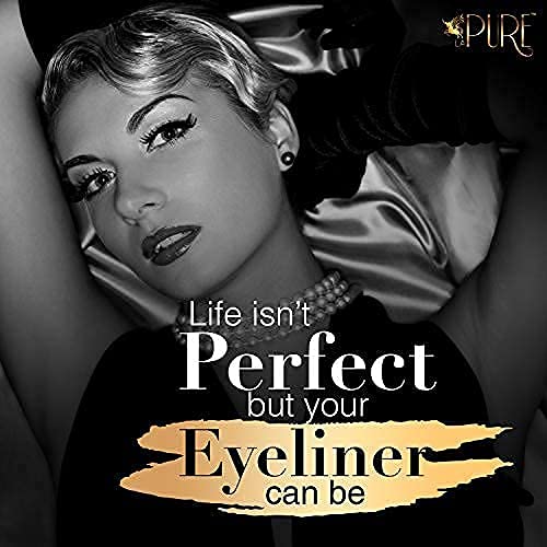 LA PURE Waterproof Eyeliner Stamp - 2 Wingliner Black Make Up Pens, Vamp Style Wing, Smudgeproof & Sweatproof, Perfect Cat Eye Look, Winged Long Lasting Liquid Eye Liner Pen, Eyeshadow, No Dipping… 10 mm - BeesActive Australia