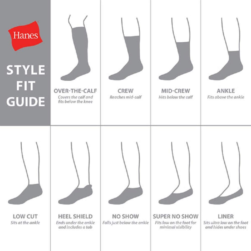 Hanes Ultimate Men's 6-Pack X-temp Crew Socks 6-12 Black - BeesActive Australia