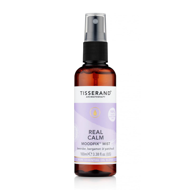 Tisserand Aromatherapy - Real Calm MoodFix Mist - 100% Pure Essential Oil - Lavender, Bergamot, and Patchouli - Calming Aromatherapy - 100ml - BeesActive Australia